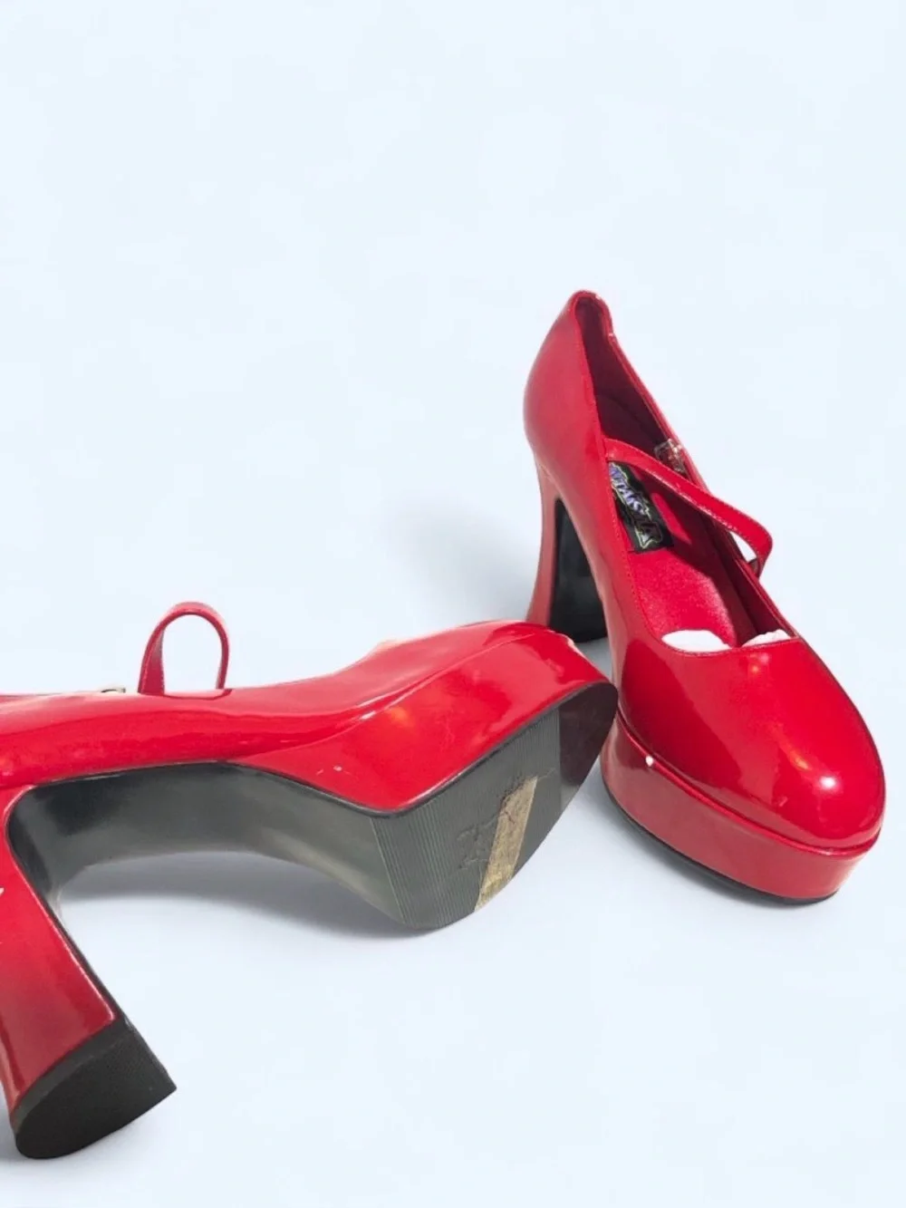 Red Platform Mary Jane Heels by Fantasma size 8 medium